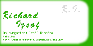 richard izsof business card