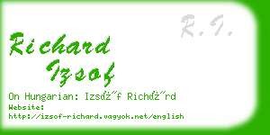 richard izsof business card